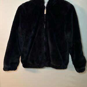 Cat & Jack Black Faux Fur Coat